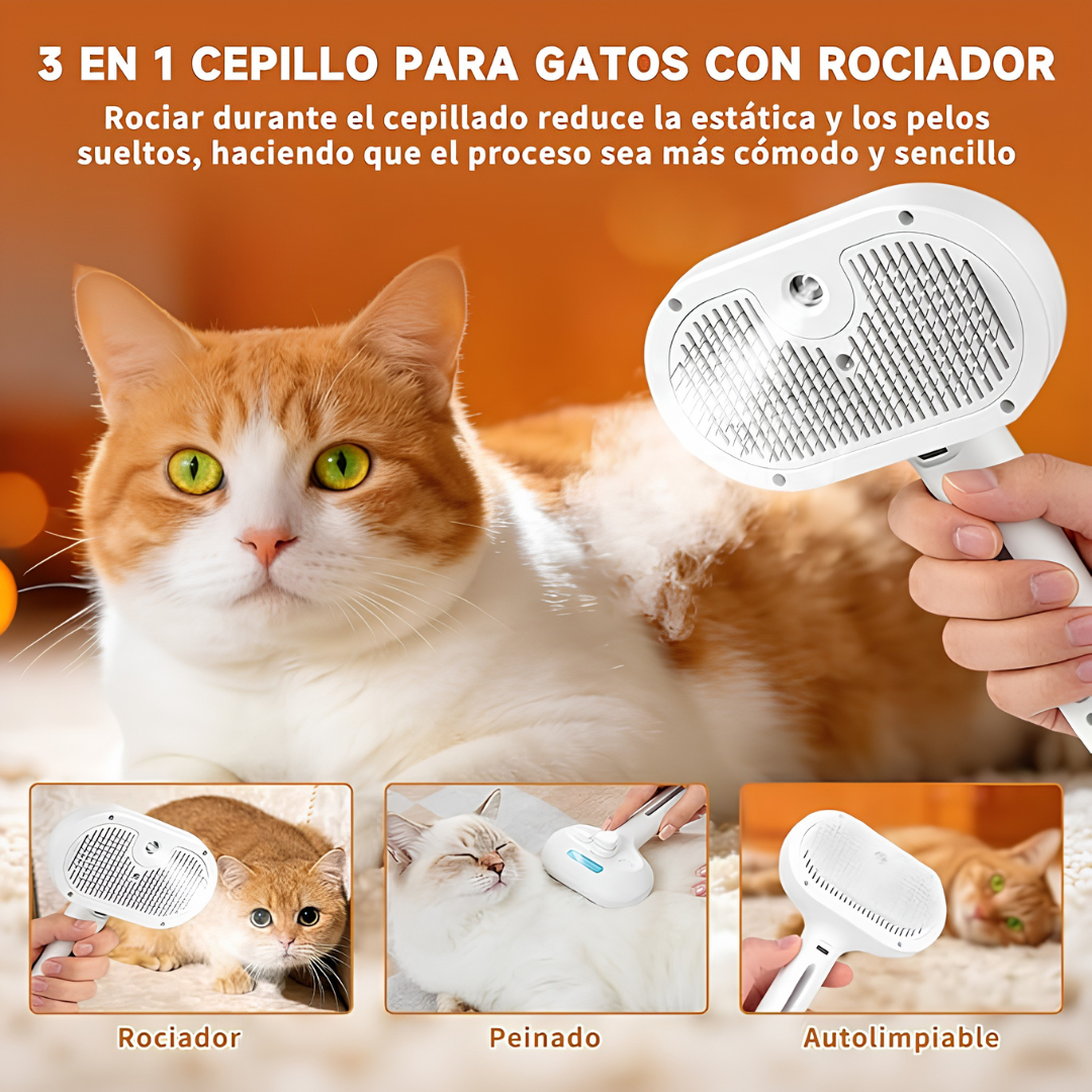 Cepillo Removedor de pelo con humificador